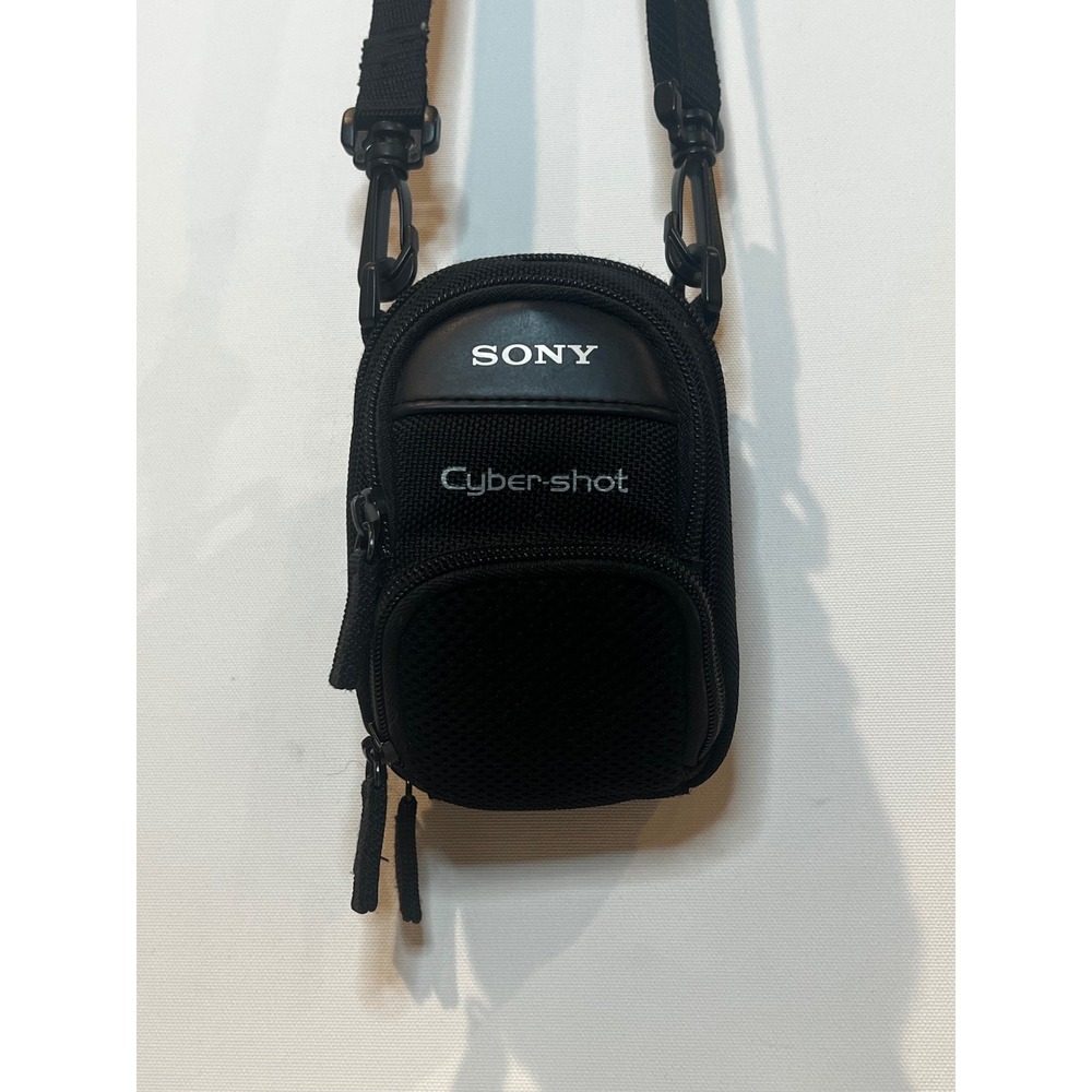 Sony Cyber-shot Camera Bag Black Padded Carrying Case with Strap Accessory Pouch